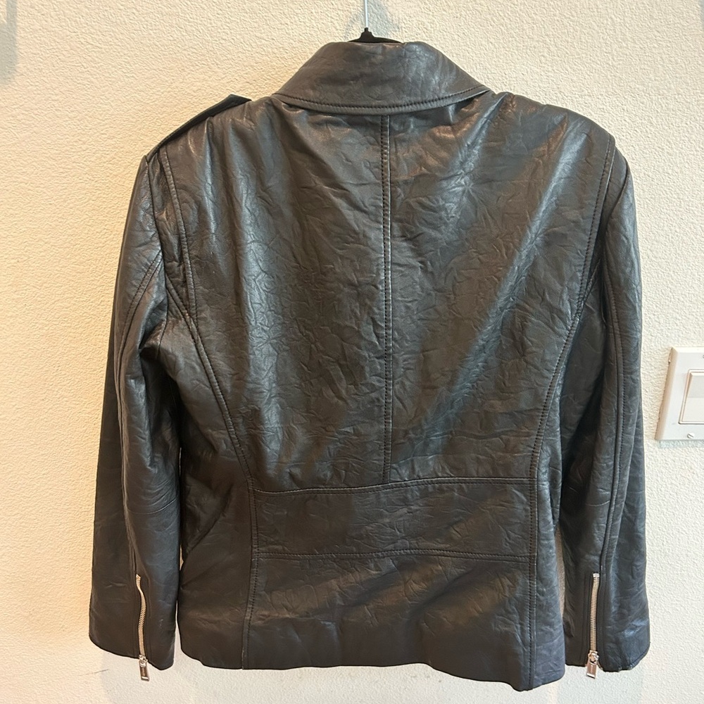 Michael Kors Black Leather Moto Jacket - Picture 7 of 9